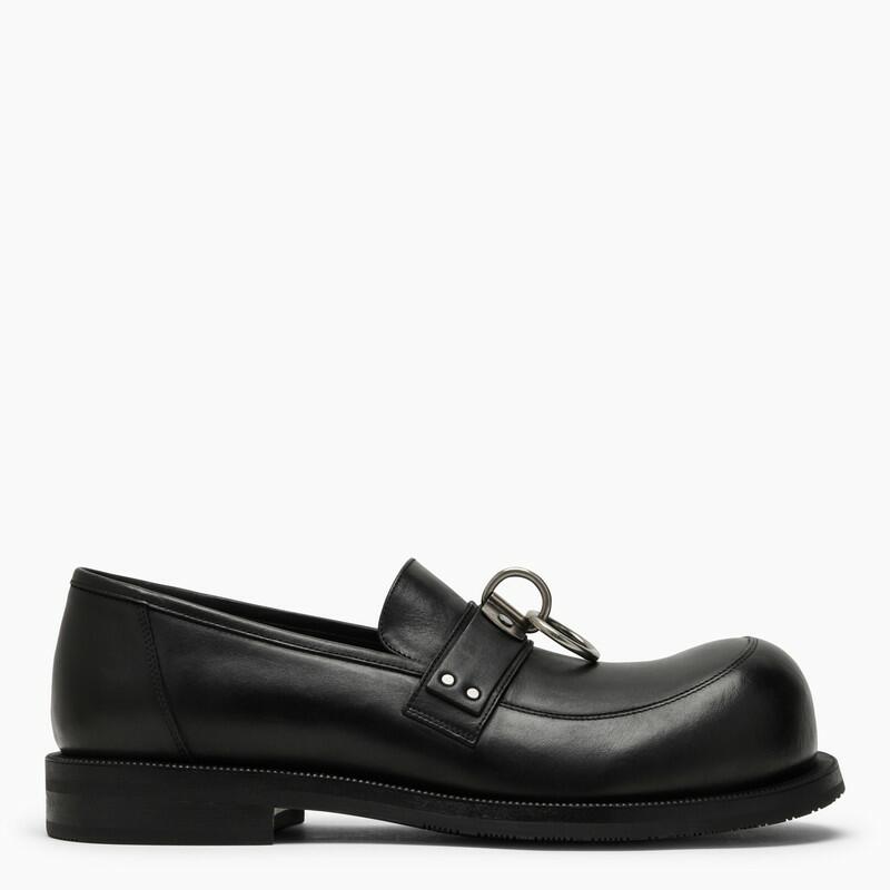 Martine Rose Black leather loafer with ring detail Cover