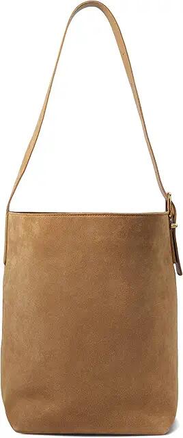 Madewell The Essential Bucket Tote in Suede (Tawny Khaki Suede) Handbags Cover