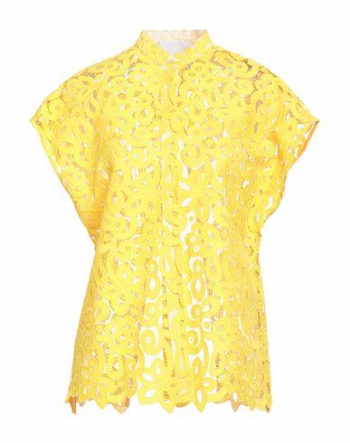 Semicouture Woman Shirt Yellow Polyester Cover