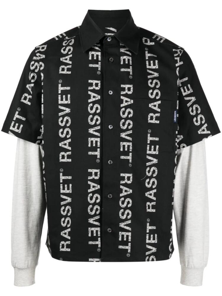 RASSVET logo-print layered shirt - Black Cover