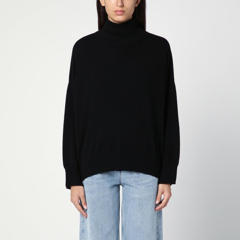 Loulou Studio Black cashmere turtleneck sweater Cover