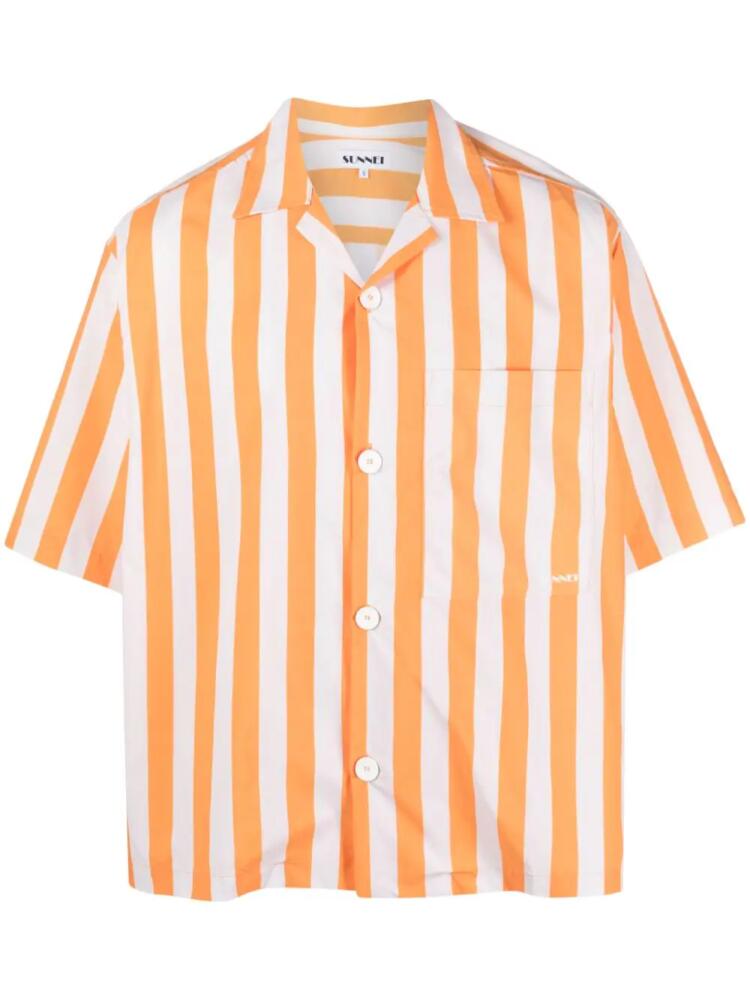 Sunnei striped short-sleeved shirt - Neutrals Cover