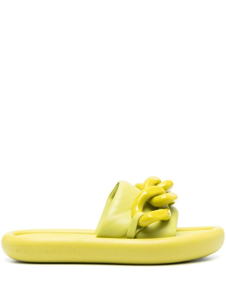 Stella McCartney Air chain-embellished slides - Green Cover