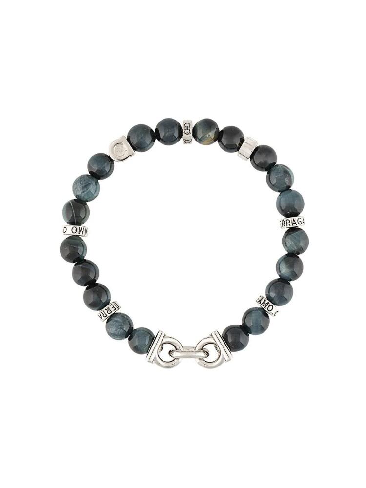 Ferragamo semi-precious stone and Gancini bracelet - Black Cover