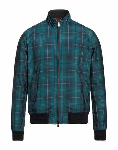 Isaia Man Jacket Dark green Polyester Cover