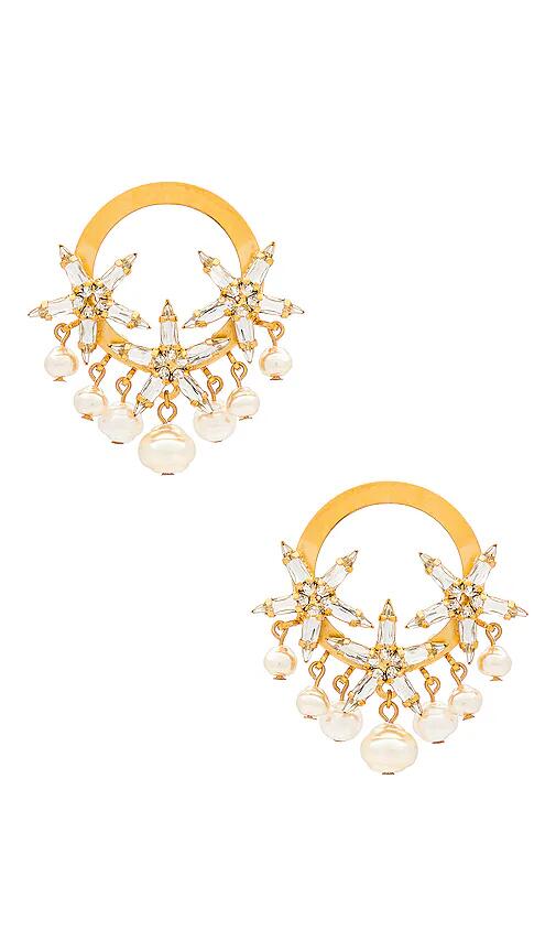 Elizabeth Cole Vaela Earrings in Metallic Gold Cover