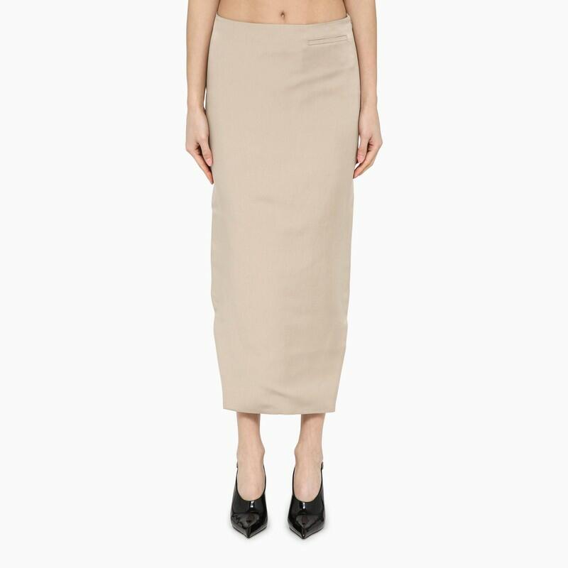 Givenchy Beige silk double-length skirt Cover