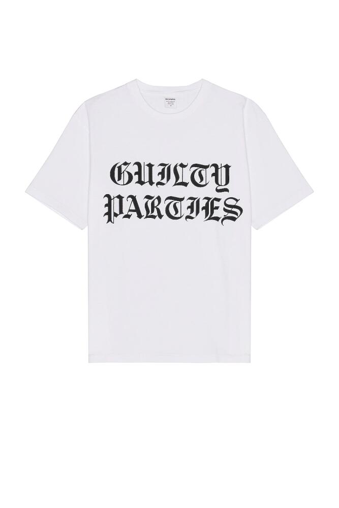 WACKO MARIA Washed Heavy Weight Crew Neck T-Shirt in White Cover