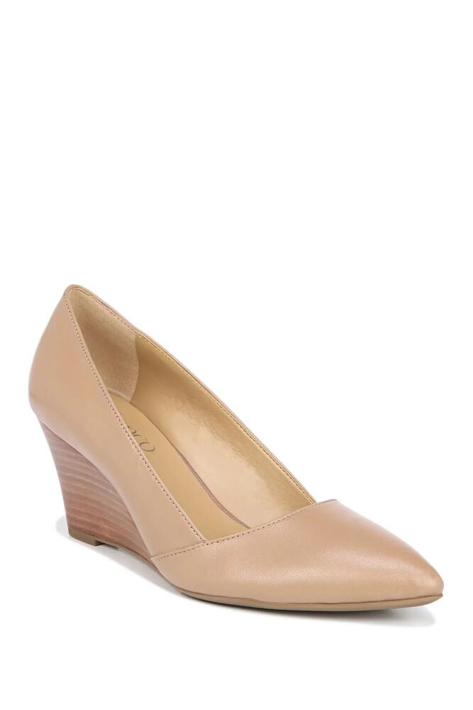 Franco Sarto Frankie Leather Wedge Pump in Cool Taupe Cover