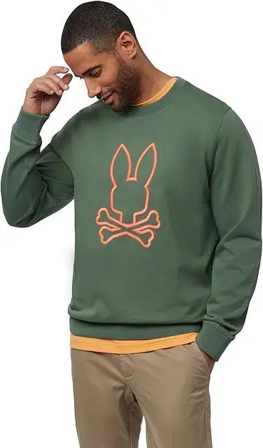 Psycho Bunny Floyd Micro French Terry Sweatshirt (Agave Green) Men's Sweatshirt Cover