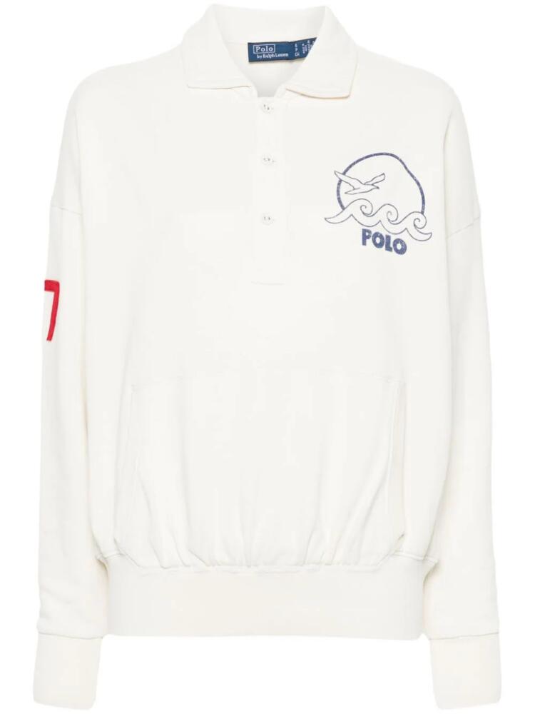 Polo Ralph Lauren logo-embroidered polo sweatshirt - Orange Cover