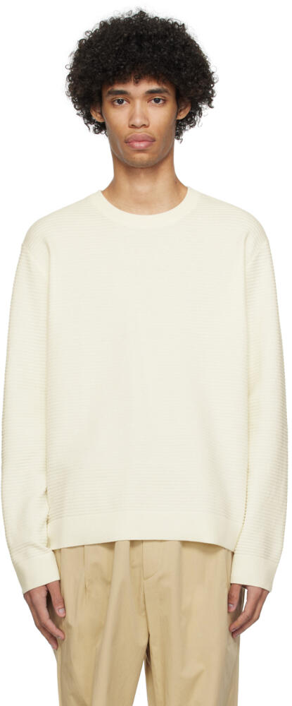 Solid Homme Off-White Crewneck Sweater Cover