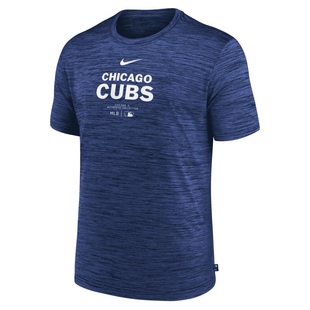 Chicago Cubs Authentic Collection Practice Velocity Nike Men's Dri-FIT MLB T-Shirt in Blue Cover