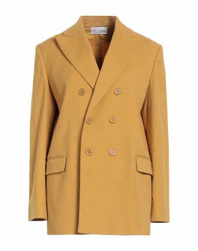 Red Valentino Woman Blazer Mustard Linen, Cotton, Elastane Cover