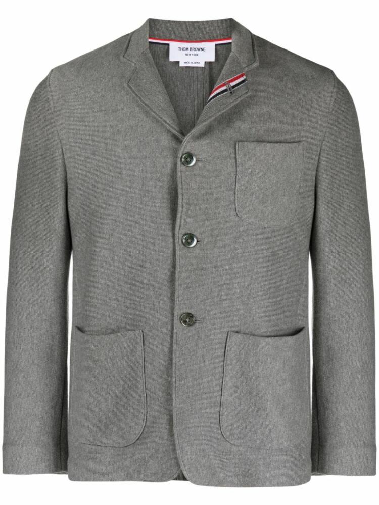 Thom Browne RWB-stripe cotton sack jacket - Grey Cover