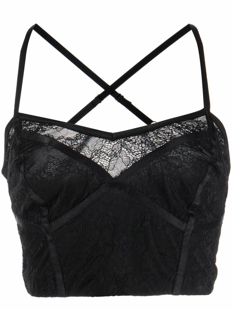 Marchesa Notte Daphne athleisure bra - Black Cover