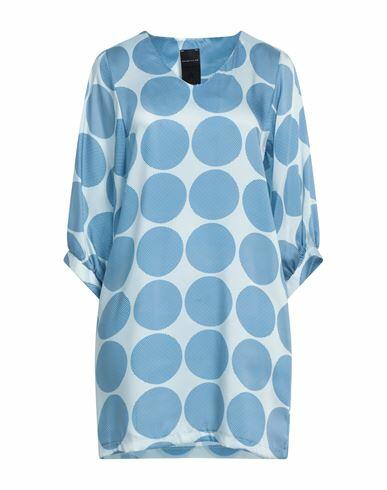 Marc Ellis Woman Mini dress Sky blue Polyester Cover