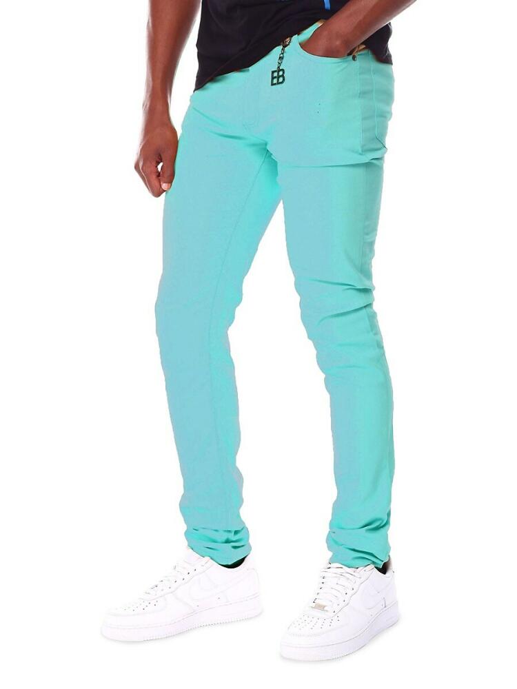 Elie Balleh Men's Stretch 5-Pocket Twill Pants - Aqua Cover