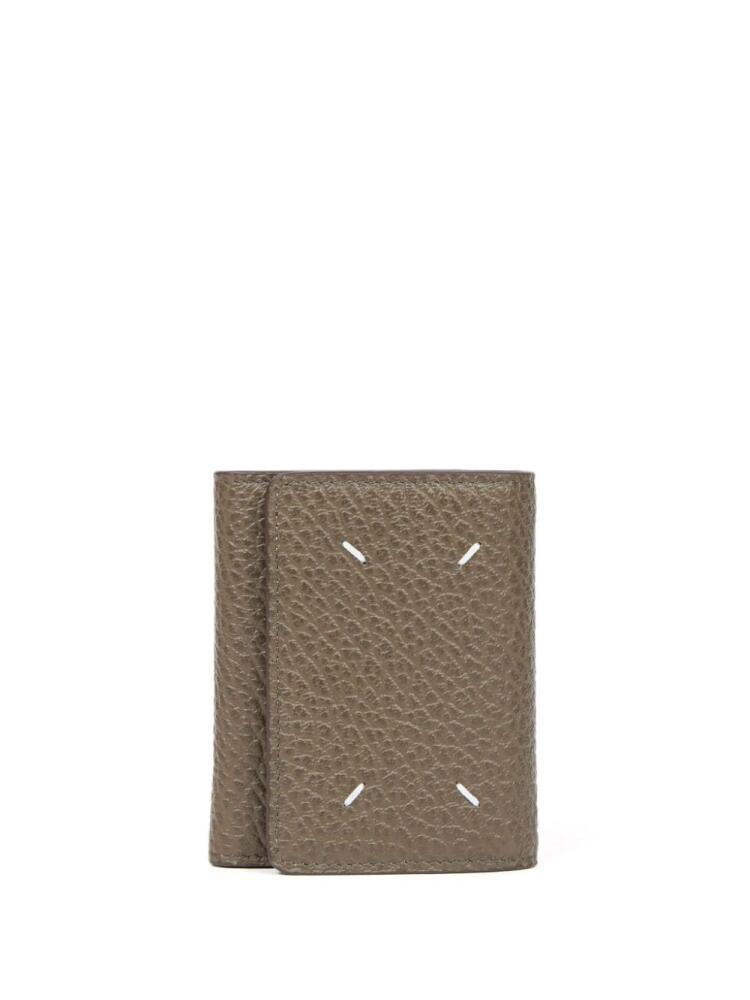 Maison Margiela Four Stitches tri-fold leather wallet - Brown Cover