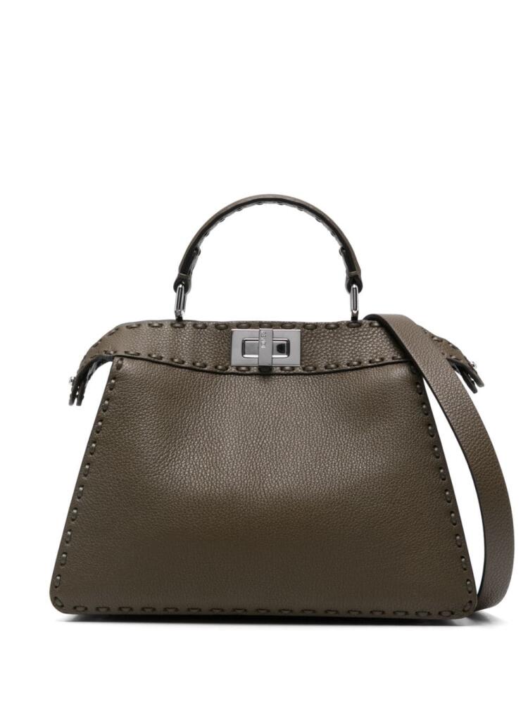 FENDI small Peekaboo ISeeU satchel bag - Green Cover