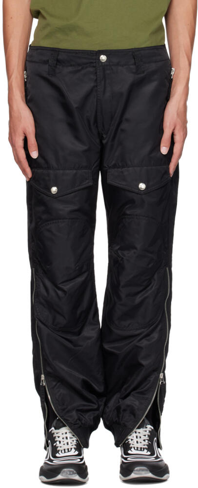 Moschino Black Zip Vent Cargo Pants Cover