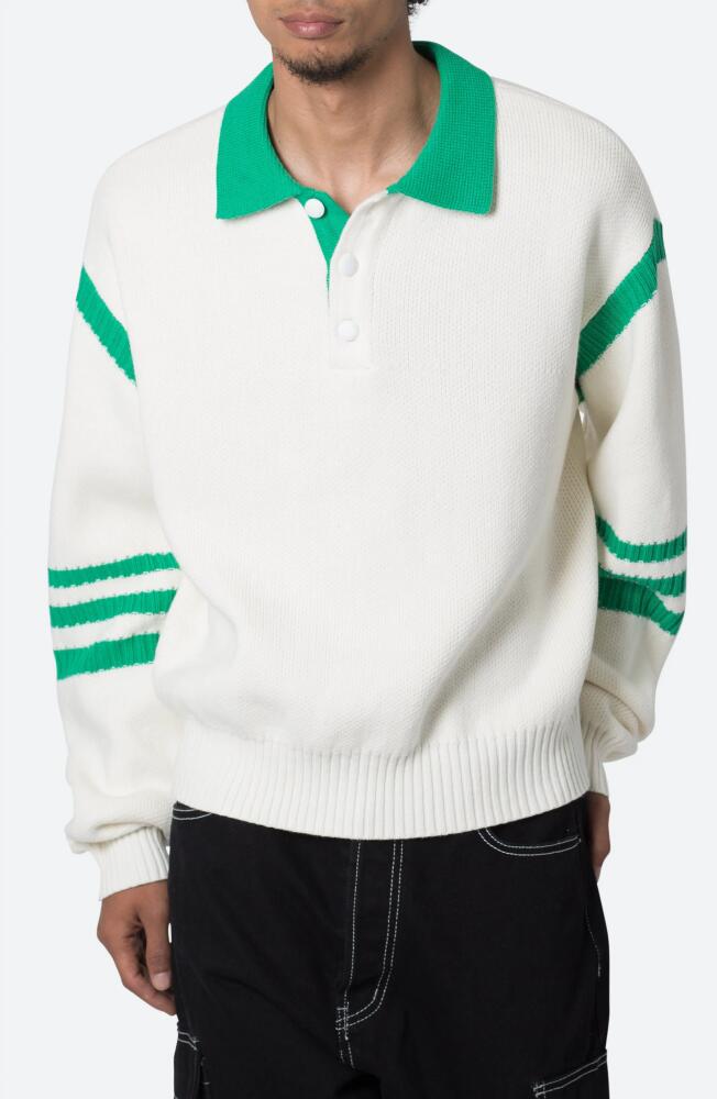 mnml Polo Sweater in Green/White Cover