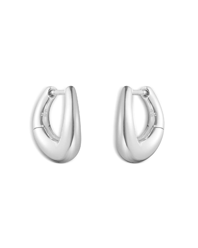 Georg Jensen Sterling Silver Graduated Huggie Hoop Earrings Cover