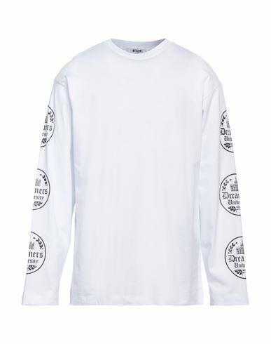 Msgm Man T-shirt White Cotton Cover