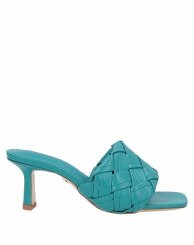 Lola Cruz Woman Sandals Turquoise Soft Leather Cover