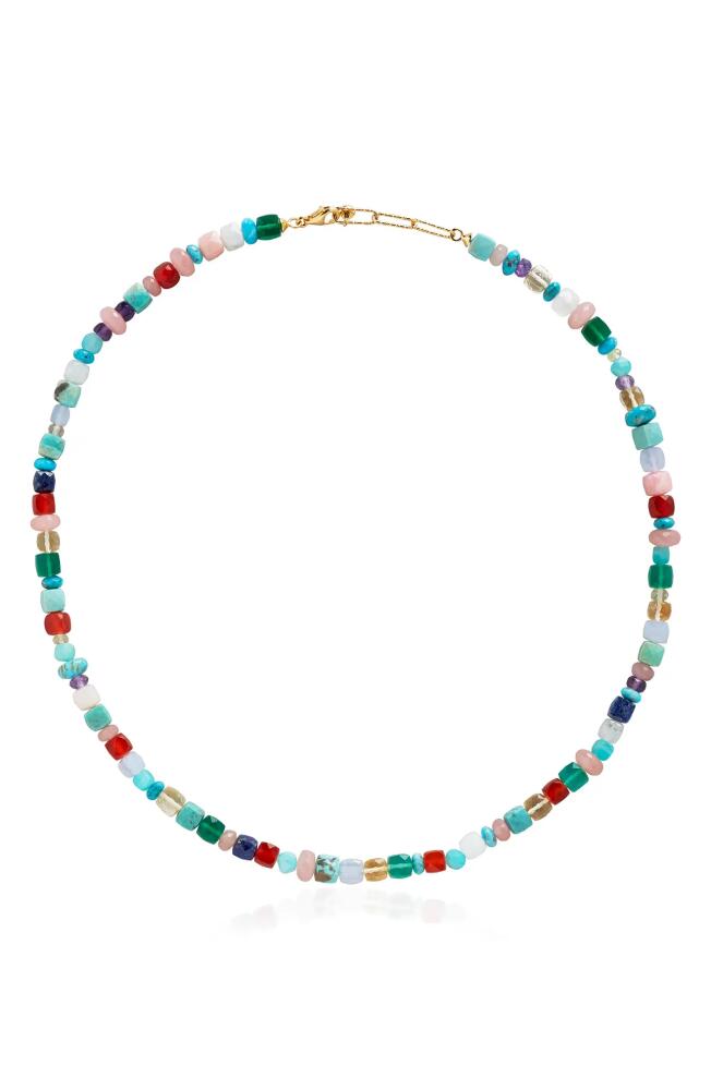 Monica Vinader Freedom Beaded Gemstone Necklace in Yellow Gold Cover