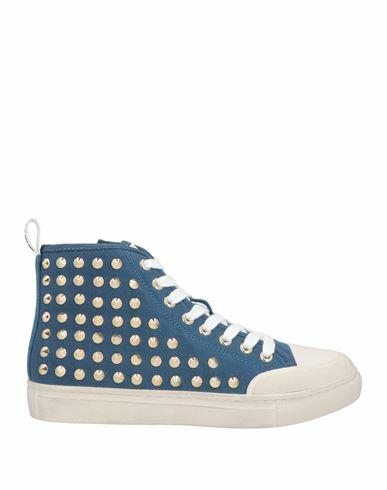 Emanuélle Vee Woman Sneakers Slate blue Textile fibers Cover