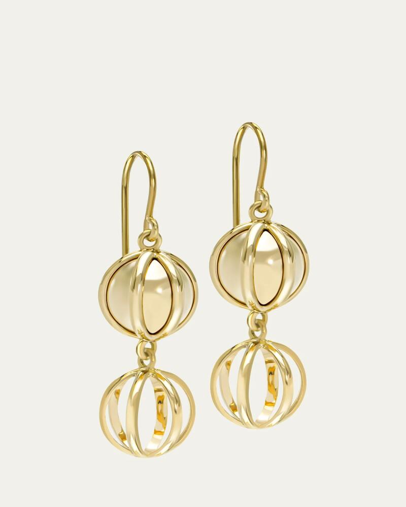 L. Klein Prisma 18K Yellow Gold Double Drop Earrings Cover