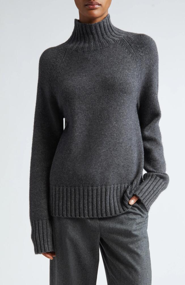 Max Mara Mantova Wool & Cashmere Turtleneck Sweater in Medium Grey Cover