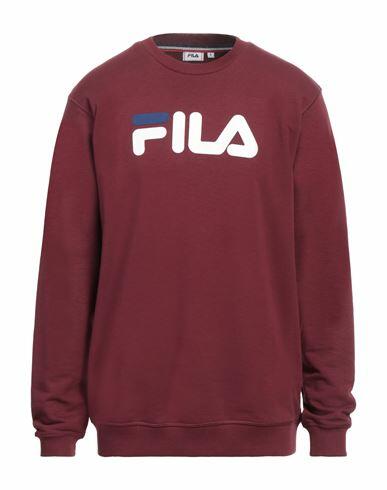 Fila Man Sweatshirt Burgundy Cotton, Polyester Cover