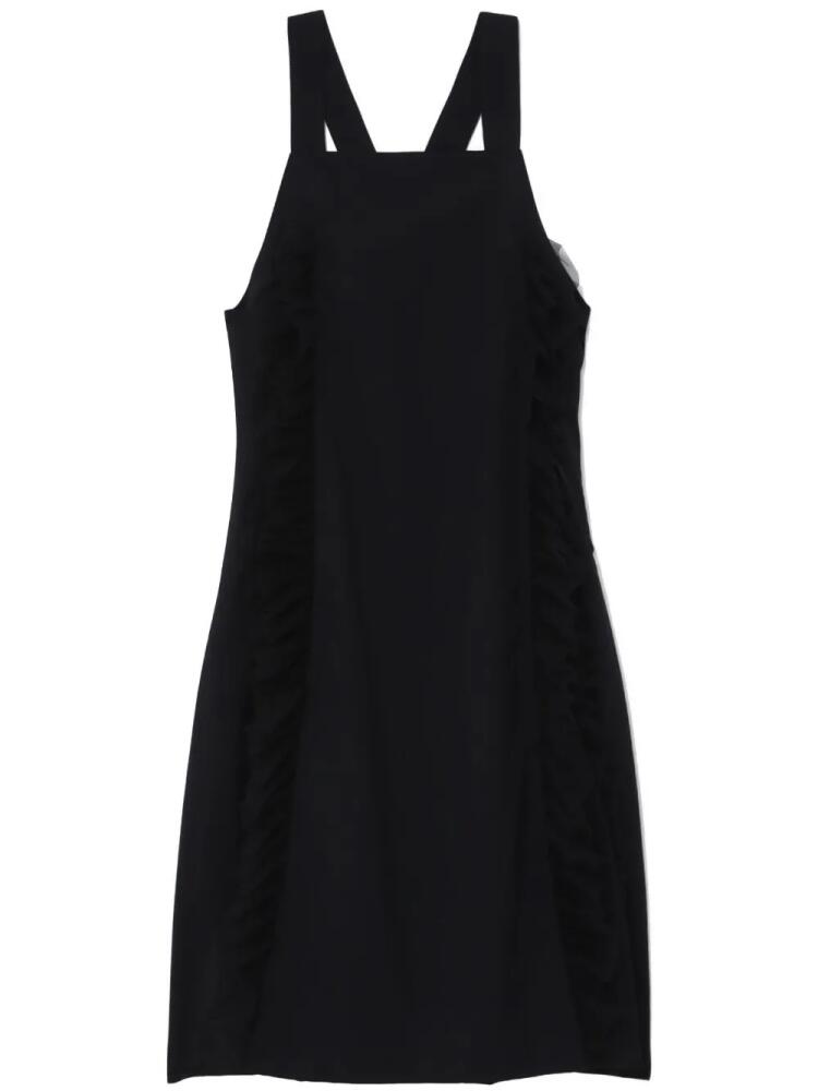 Noir Kei Ninomiya tulle-trim wool dress - Black Cover