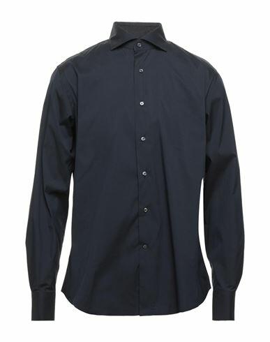 Alessandro Gherardi Man Shirt Midnight blue Cotton, Polyamide, Elastane Cover