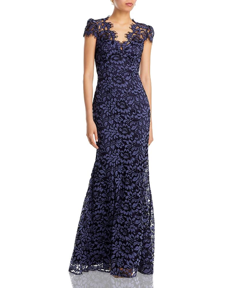 Eliza J Scalloped-Edge Lace Gown Cover