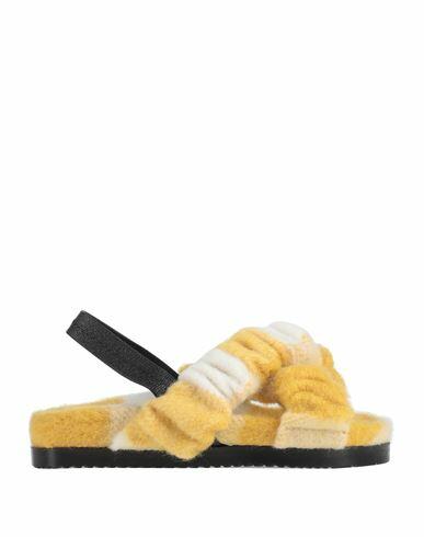 Ottod'ame Woman Sandals Yellow Textile fibers Cover