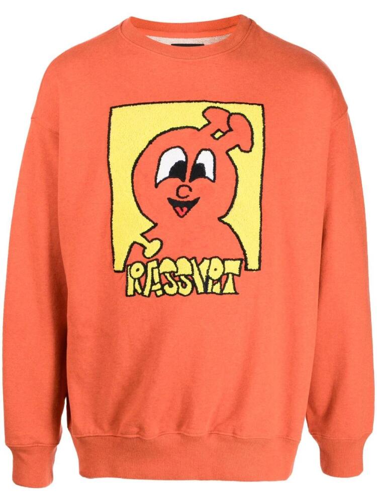 RASSVET cartoon-print cotton sweatshirt - Orange Cover