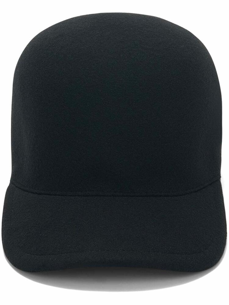 Jil Sander logo-embroidered wool cap - Black Cover