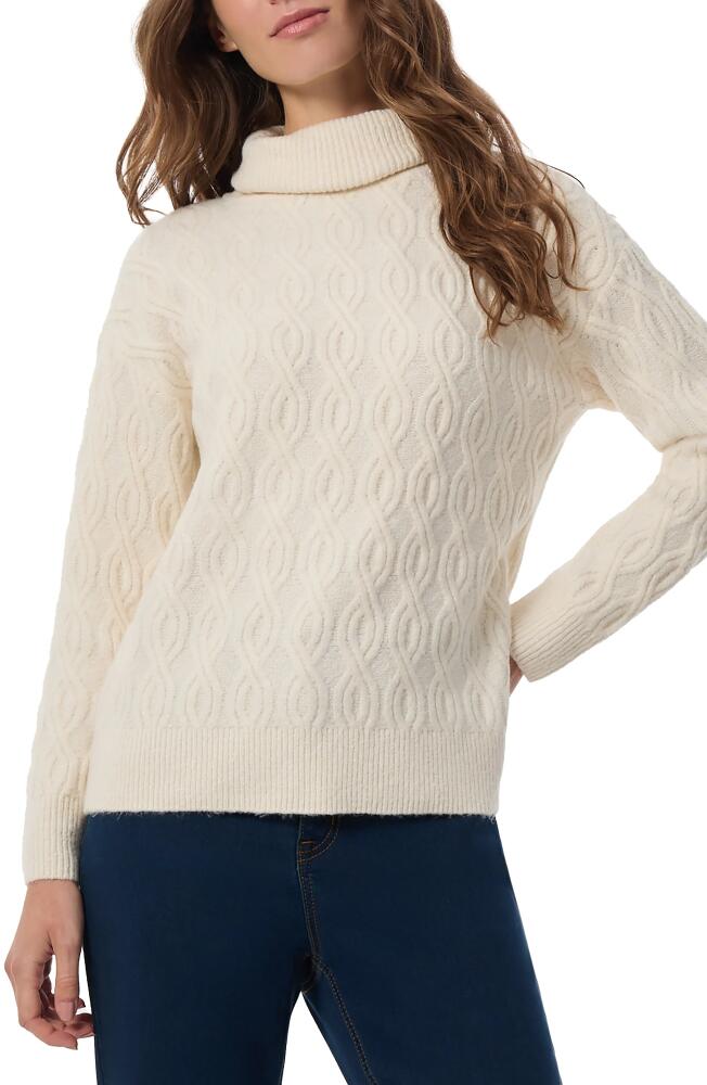 Jones New York Cable Stitch Turtleneck Sweater in Jones White Cover