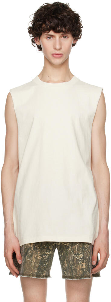 John Elliott Off-White Cut-Off Campus Tank Top Cover