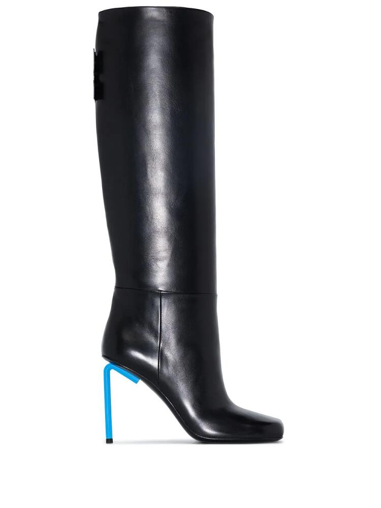 Off-White Allen embossed knee boots - Black Cover