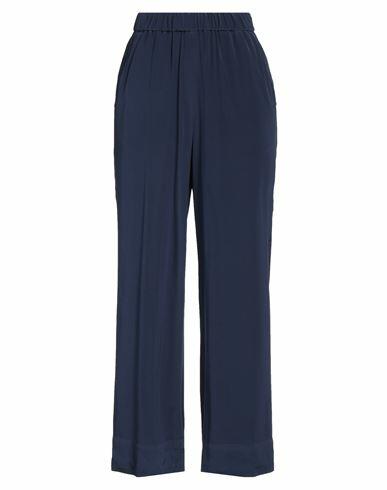 Kiltie Woman Pants Midnight blue Silk, Elastane Cover