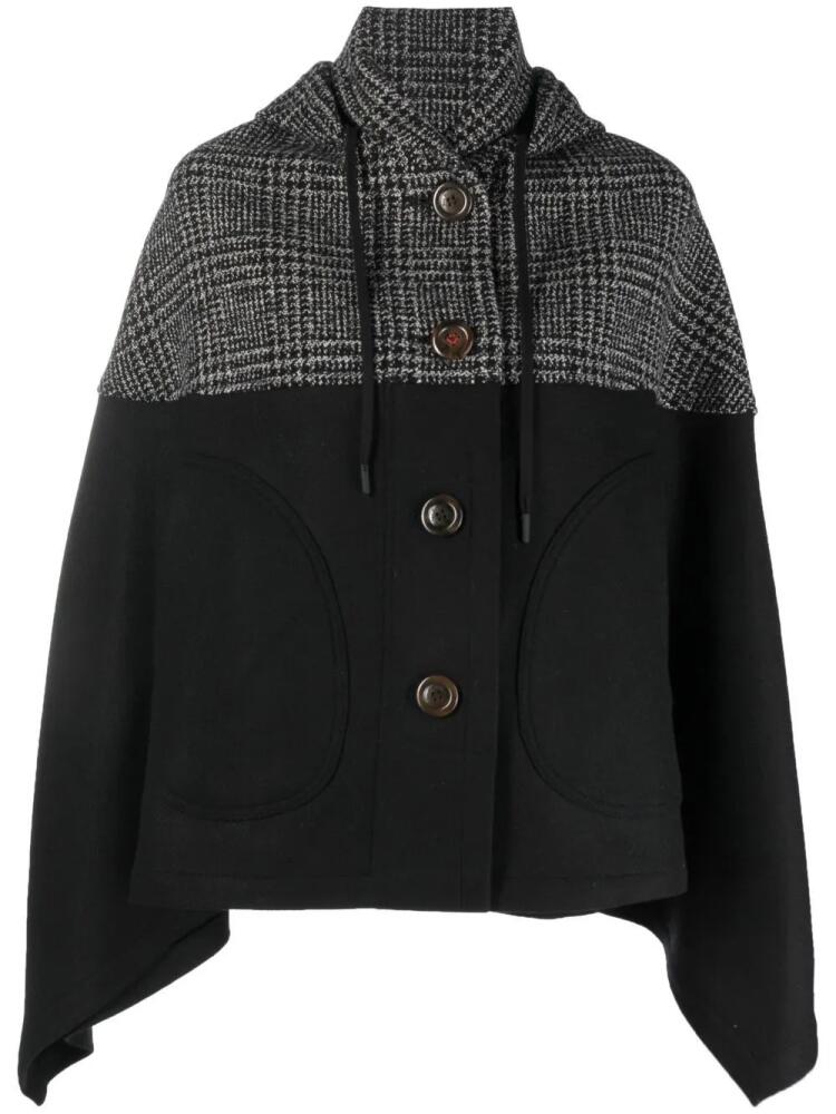 See by Chloé two-tone hooded cape - Black Cover