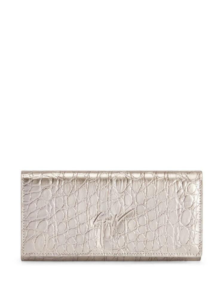 Giuseppe Zanotti Selene leather purse - Silver Cover