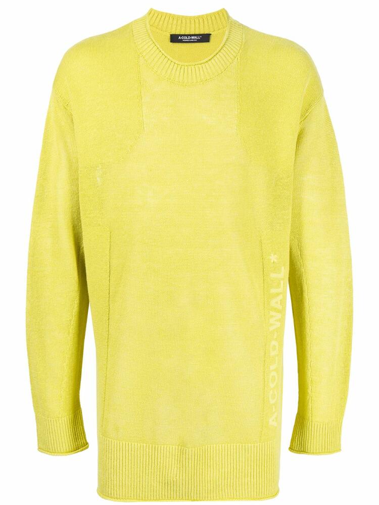 A-COLD-WALL* transparency crewneck jumper - Yellow Cover