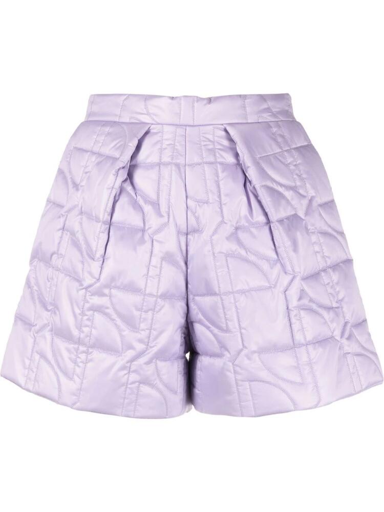 Patou quilted-effect shorts - Purple Cover