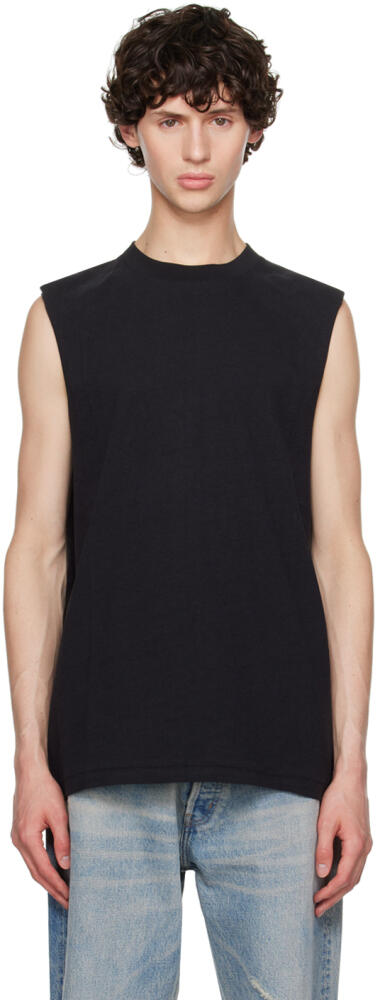 John Elliott Black Cut-Off Campus Tank Top Cover