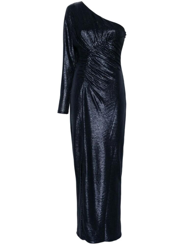 Lauren Ralph Lauren metallic one-shoulder gown - Blue Cover